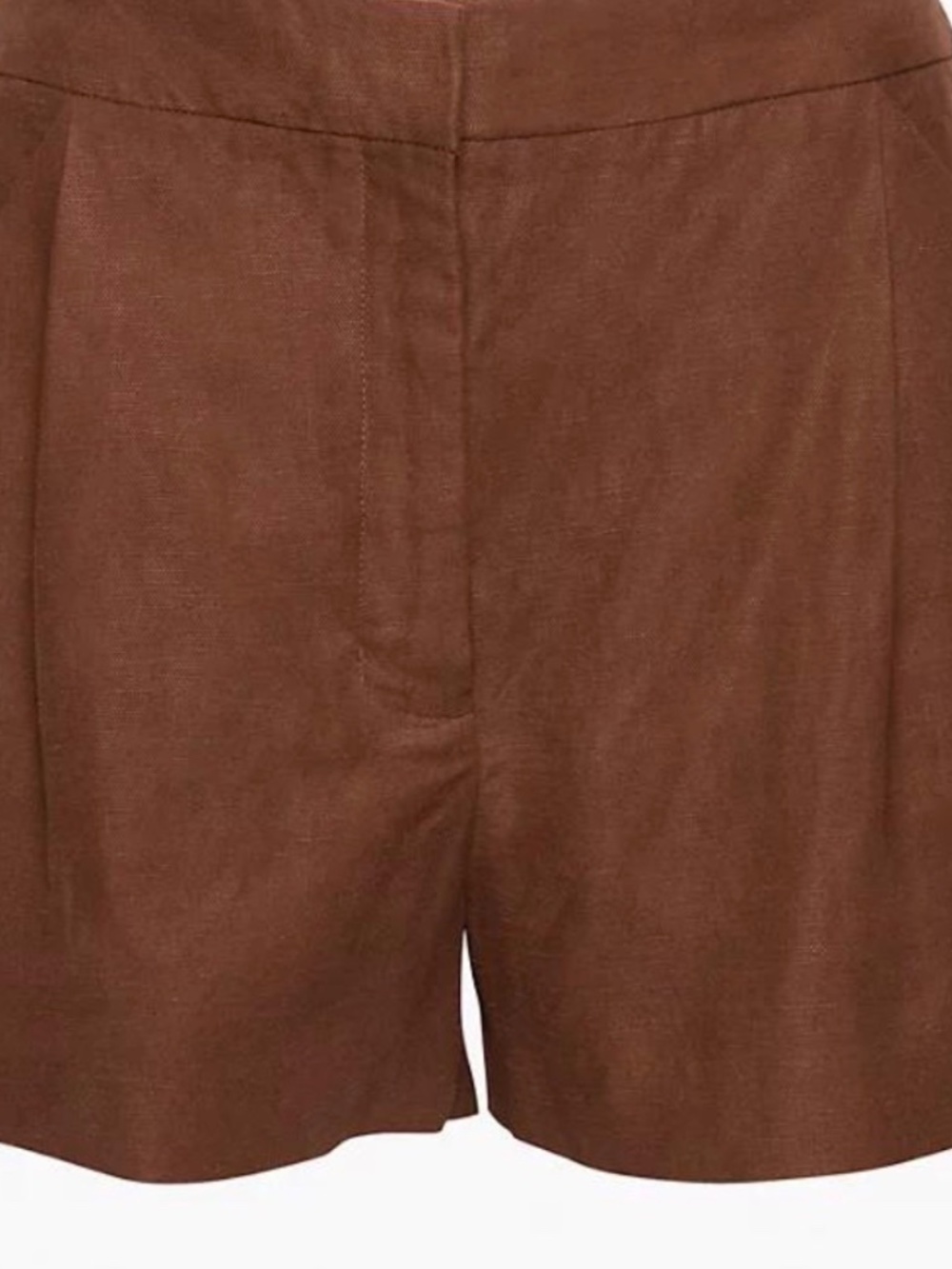 Zara brown Linen Shorts